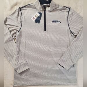 Seahawks Cutter & Buck 1/4 Zip Pullover. Men's Large
